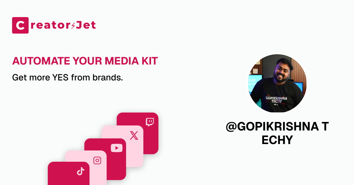GOPIKRISHNA TECHY Midia kit